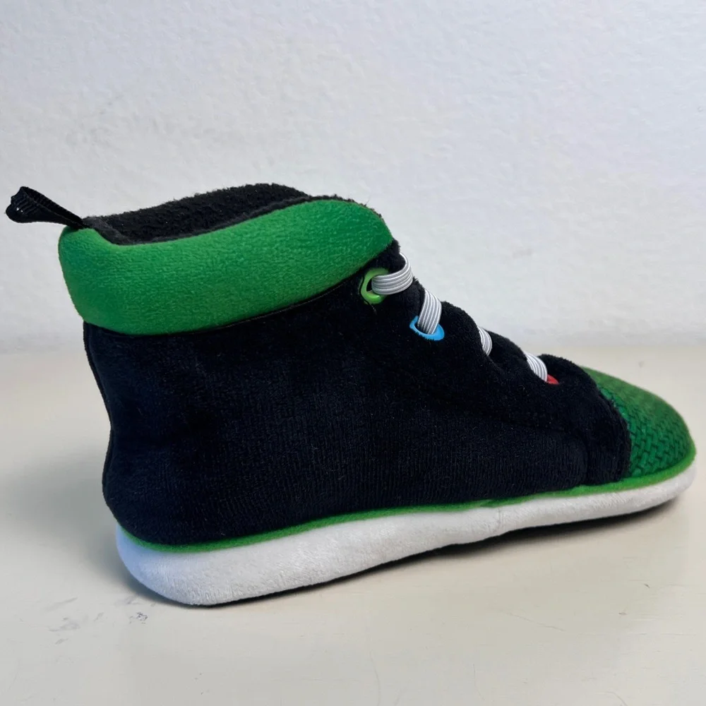 Nintendo Super Mario Little‎ and Big Boys Red Green Slippers size 11-12